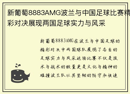 新葡萄8883AMG波兰与中国足球比赛精彩对决展现两国足球实力与风采